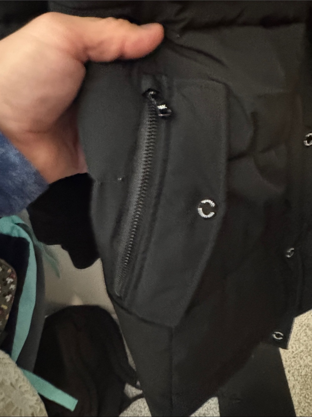 Michael Kors Black Quilted Long Puffer Jacket - Picture 3 of 4